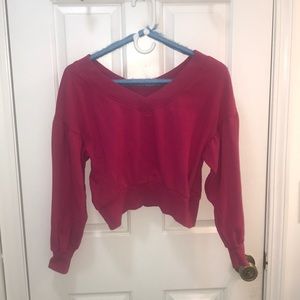 cropped vneck sweatshirt pullover✨